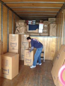 Man loading moving truck