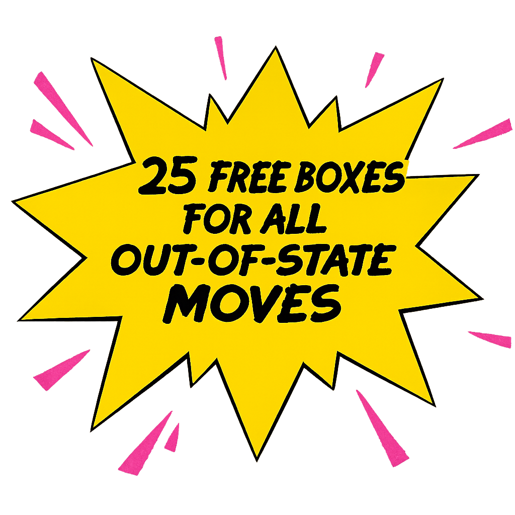 25 Free Boxes for all out-of-state moves